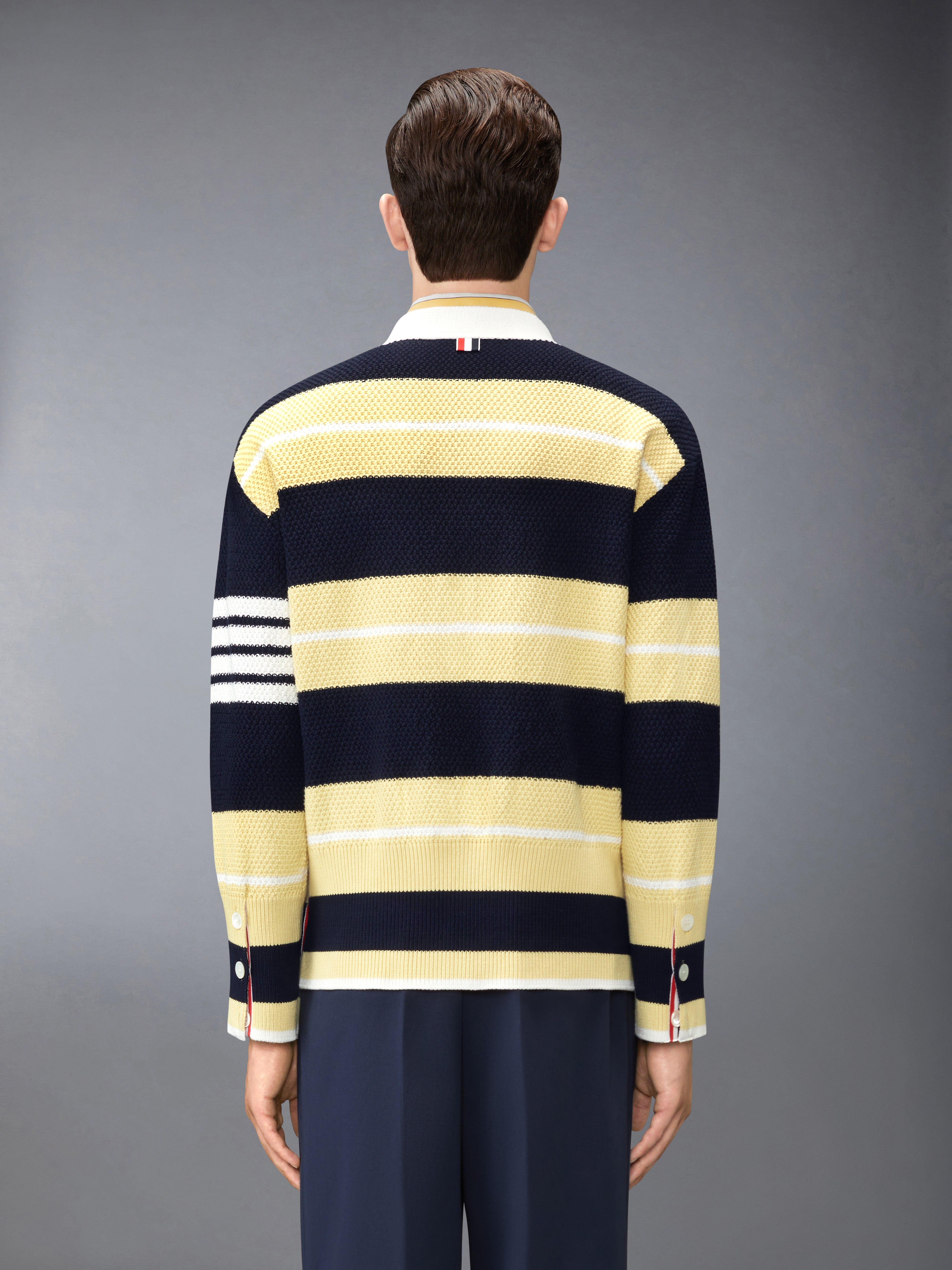 Seed Stitch 4-Bar Cardigan | Thom Browne