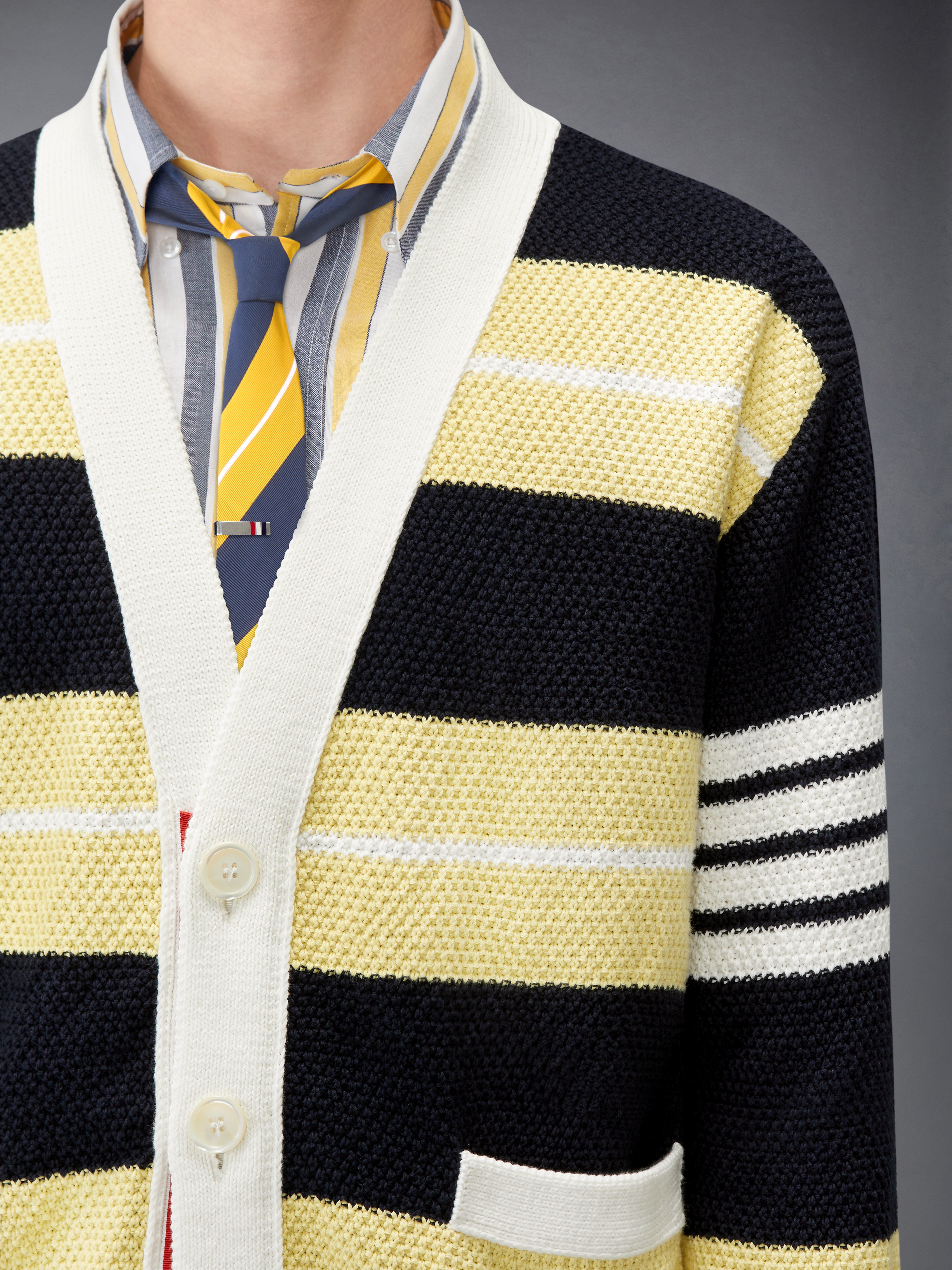シードステッチ 4-BAR カーディガン | Thom Browne