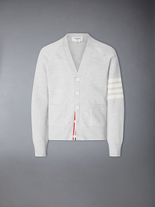 LINEN COTTON 4-BAR RELAXED FIT CARDIGAN - featured image