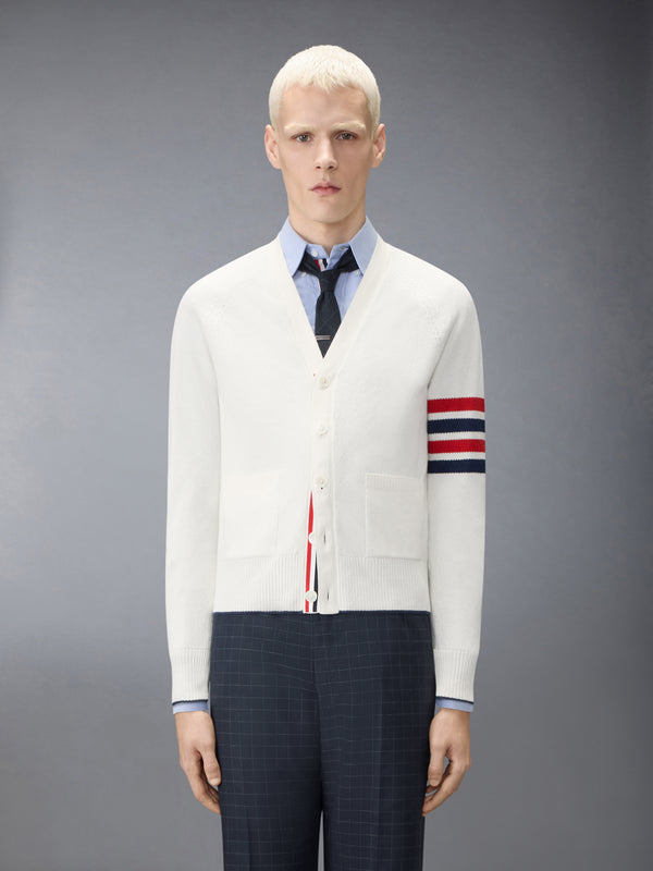 LINEN COTTON 4-BAR RELAXED FIT CARDIGAN - image 1