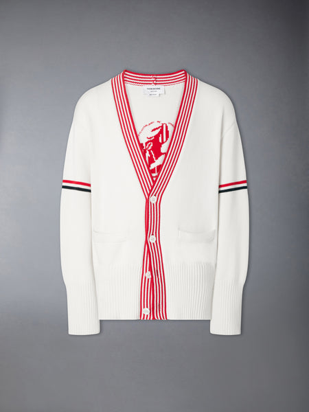RWB ARMBAND LOBSTER JERSEY CARDIGAN 白