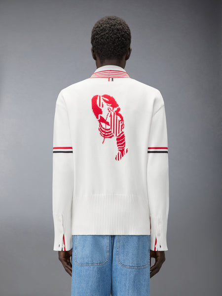 RWB ARMBAND LOBSTER JERSEY CARDIGAN 白