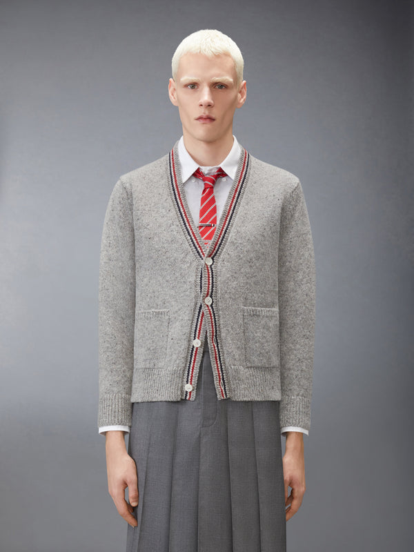 DONEGAL INTARSIA HECTOR PATCHWORK CARDIGAN - image 1