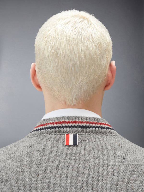 DONEGAL INTARSIA HECTOR PATCHWORK CARDIGAN - image 4