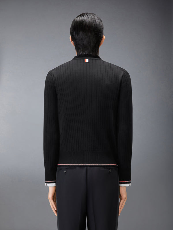 MERINO WOOL RWB RIB STITCH CARDIGAN - image 2