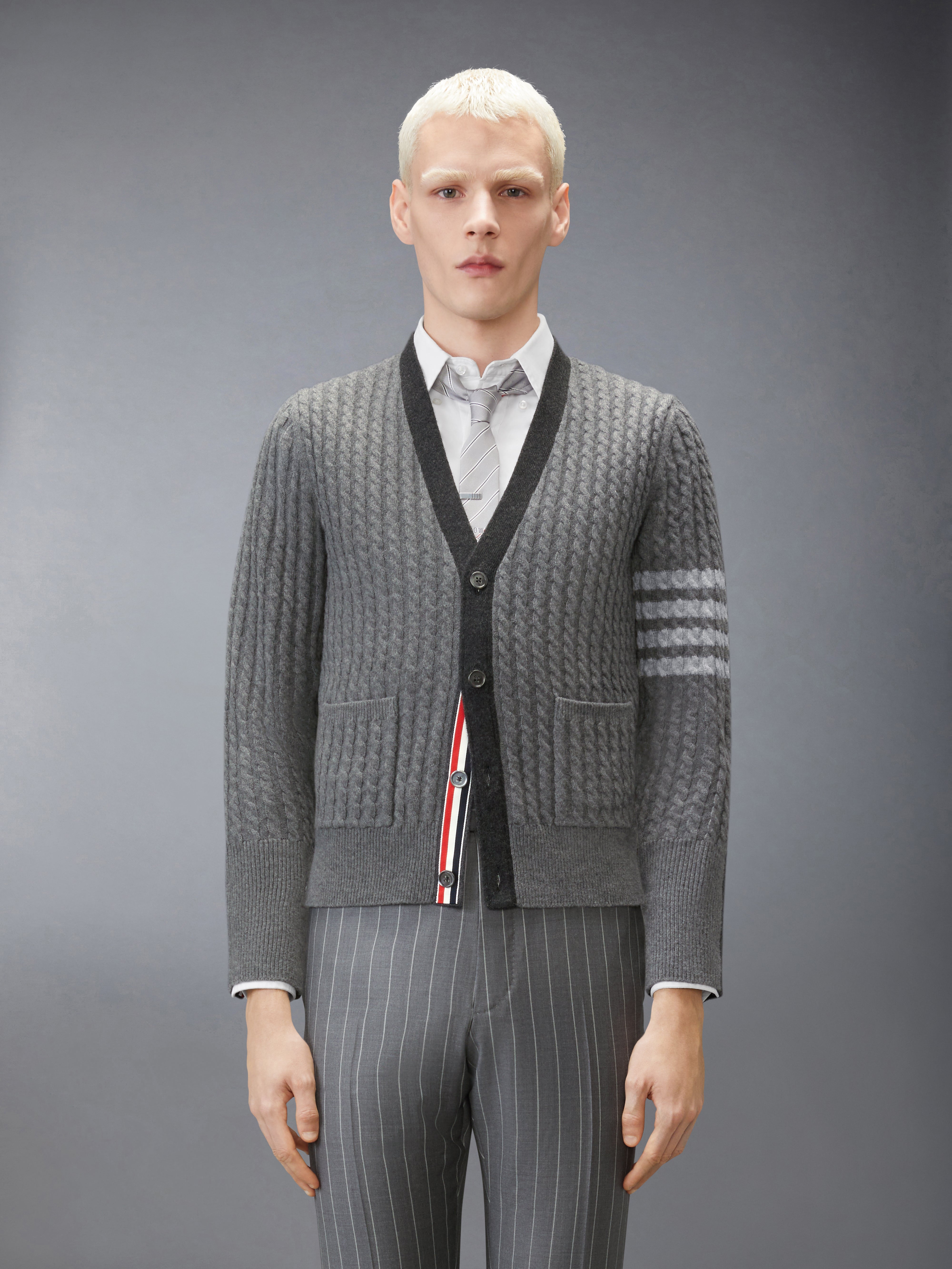 Baby Cable Stitch 4-Bar Cardigan | Thom Browne