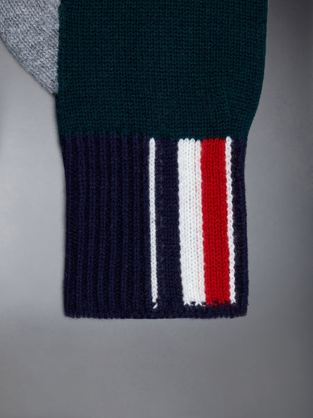 Fun-mix Merino Jersey Stripe Gloves DK GREEN