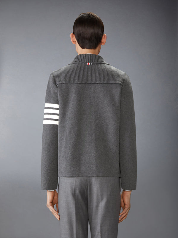 COTTON CASHMERE INTERLOCK 4-BAR POLO COLLAR JACKET - image 2