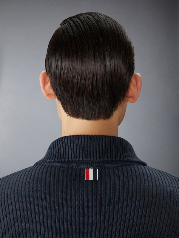 COTTON CASHMERE INTERLOCK 4-BAR POLO COLLAR OVERCOAT - image 4