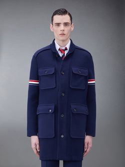 COTTON CASHMERE SHAWL COLLAR ARMBAND COAT