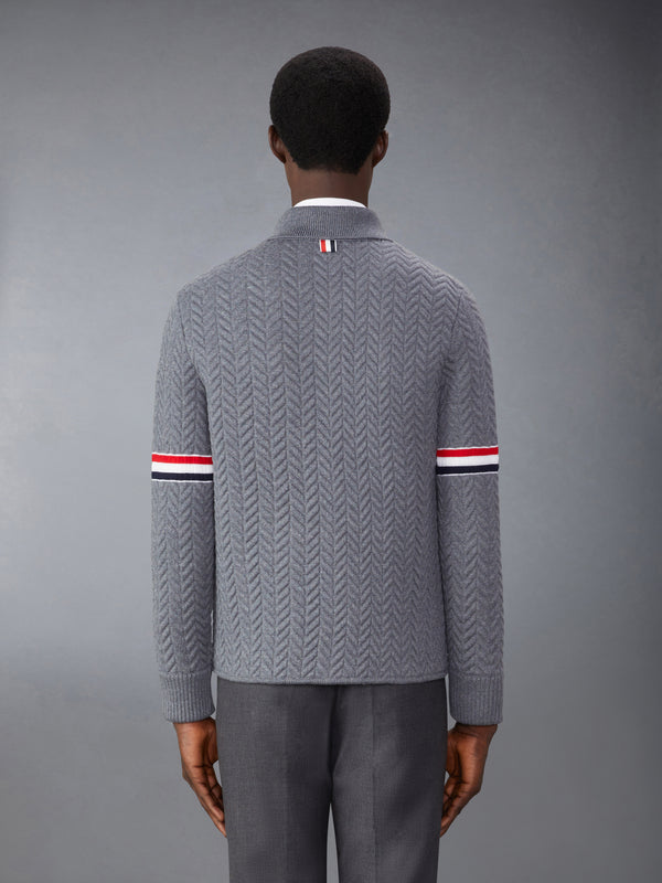 MERINO WOOL AND COTTON QUILTED ARMBAND WORK JACKET - image 2