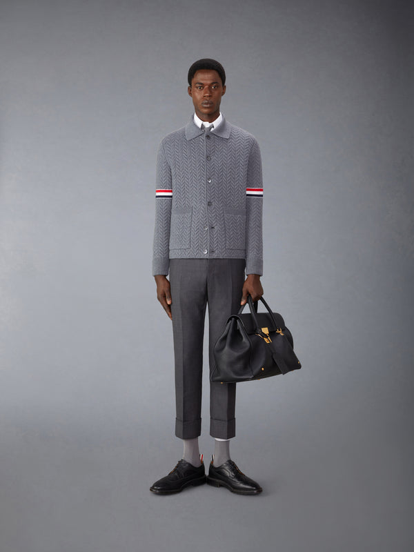 MERINO WOOL AND COTTON QUILTED ARMBAND WORK JACKET - image 3