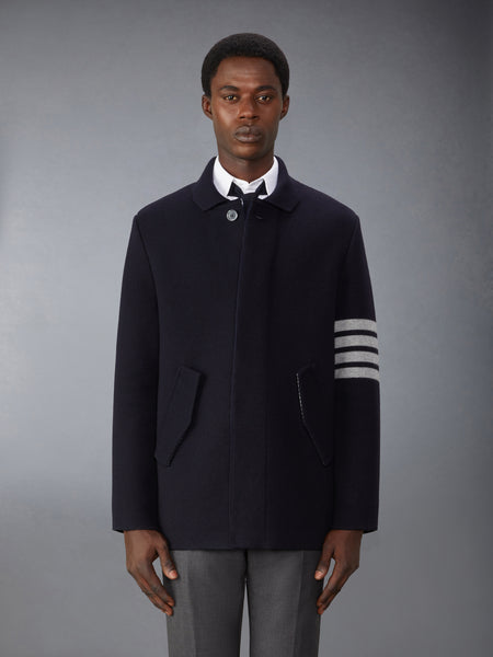 MERINO WOOL 4-BAR CAR COAT NAVY
