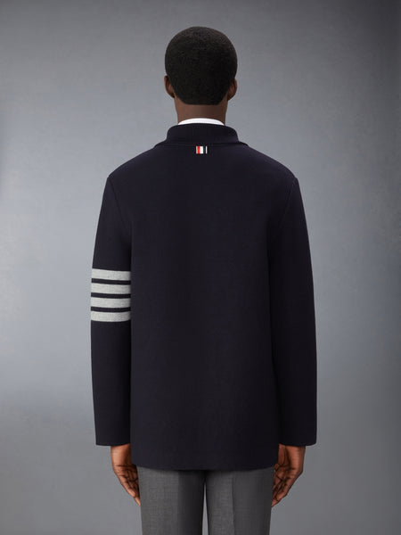 MERINO WOOL 4-BAR CAR COAT NAVY