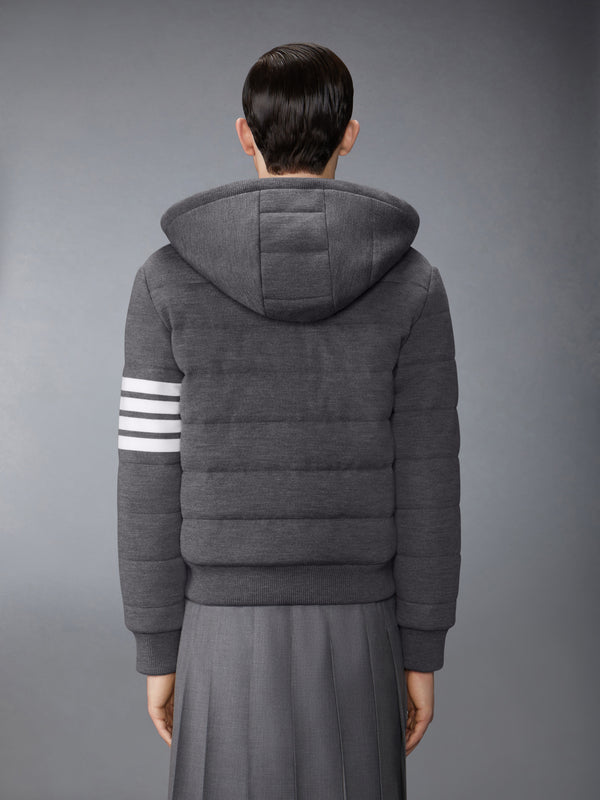 MERINO WOOL JERSEY STITCH PADDED 4-BAR ZIP UP HOODIE - image 2