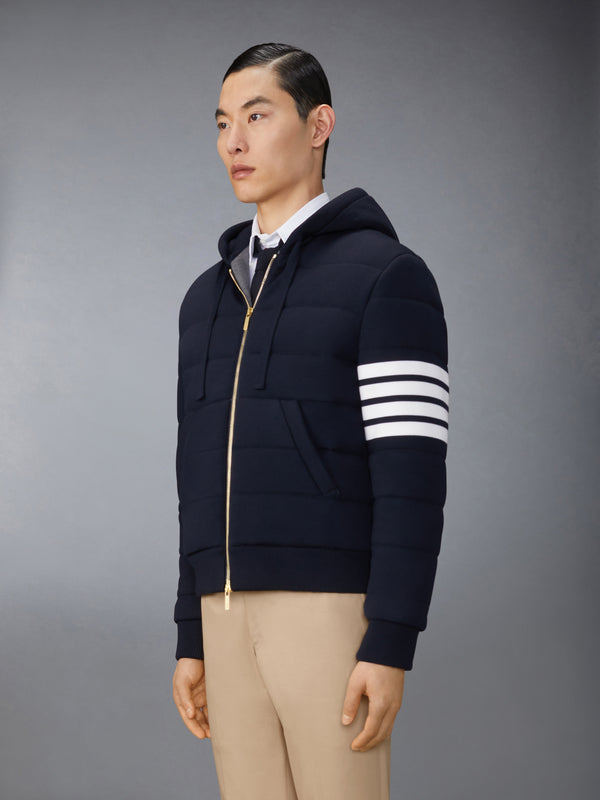 MERINO WOOL JERSEY STITCH PADDED 4-BAR ZIP UP HOODIE - image 2