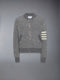 IRISH WOOL 4-BAR BOMBER JACKET - MED GREY