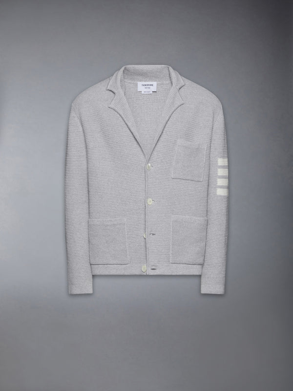 LINEN COTTON 4-BAR CARIDGAN JACKET - featured image