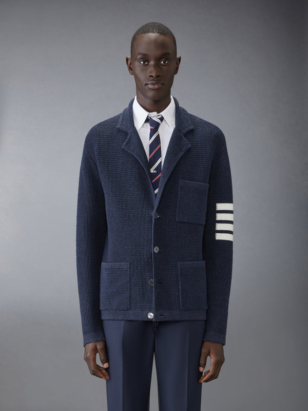 LINEN COTTON 4-BAR CARIDGAN JACKET - image 1