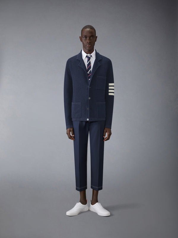LINEN COTTON 4-BAR CARIDGAN JACKET - image 3