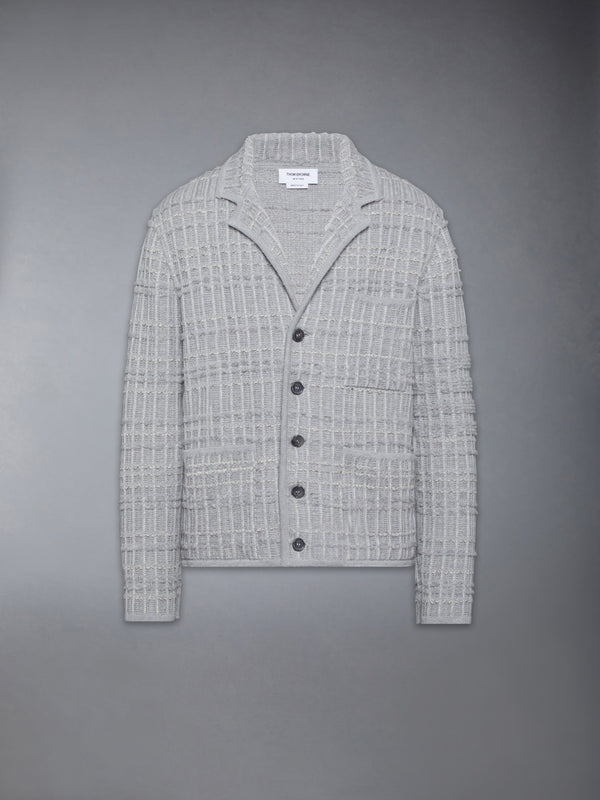 SEERSUCKER KNIT TWEED JACQUARD 4-BAR CARDIGAN - featured image