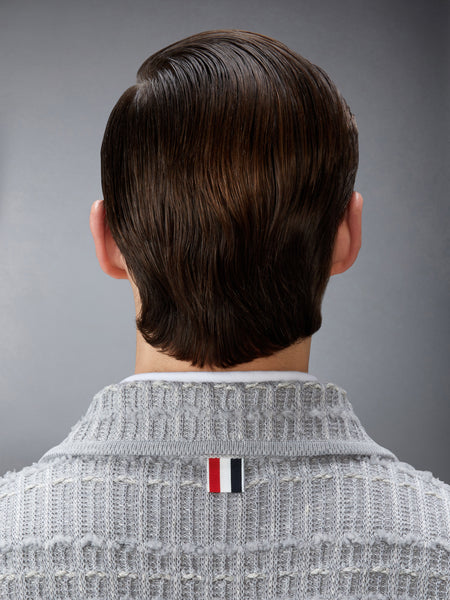 SEERSUCKER KNIT TWEED JACQUARD 4-BAR CARDIGAN