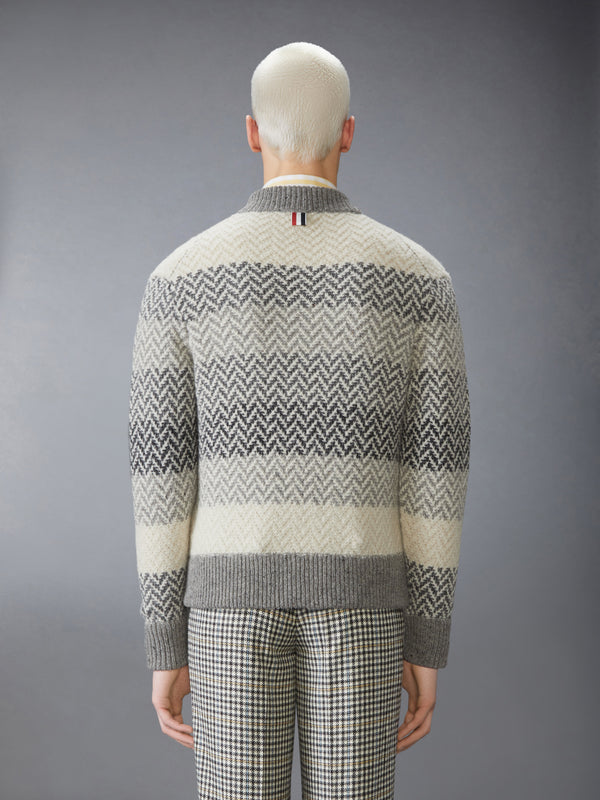 DONEGAL AND CUSHENDALE HERRINGBONE JACQUARD BOMBER JACKET - image 2