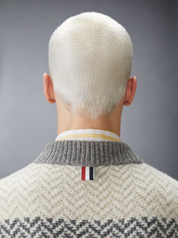 DONEGAL AND CUSHENDALE HERRINGBONE JACQUARD BOMBER JACKET - image 4