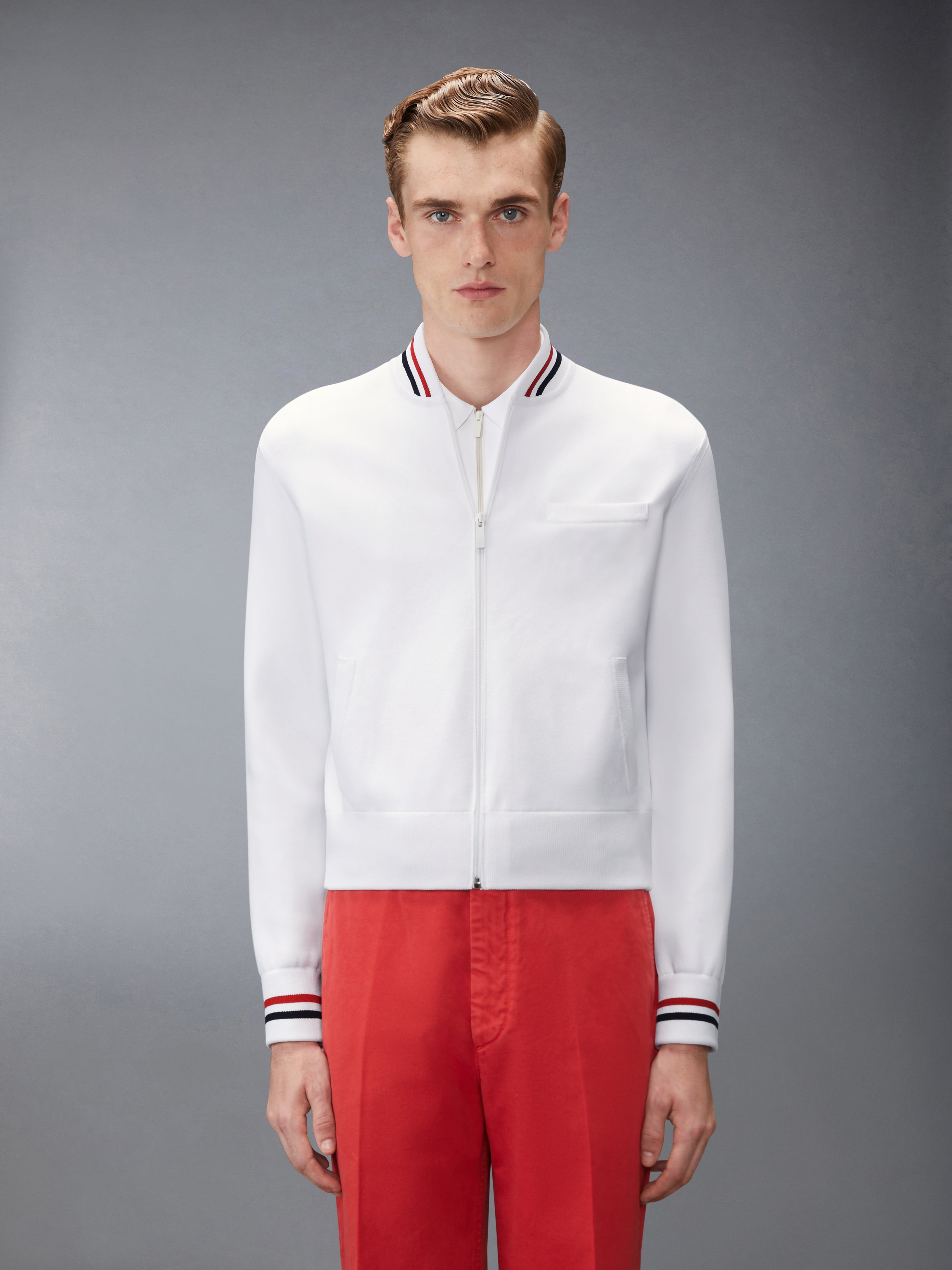 Browne 65 Intarsia Bomber Jacket | Thom Browne