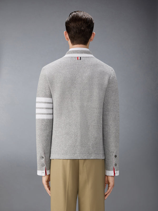 TEXTURED STITCH LINEN 4-BAR CARDIGAN JACKET - image 2