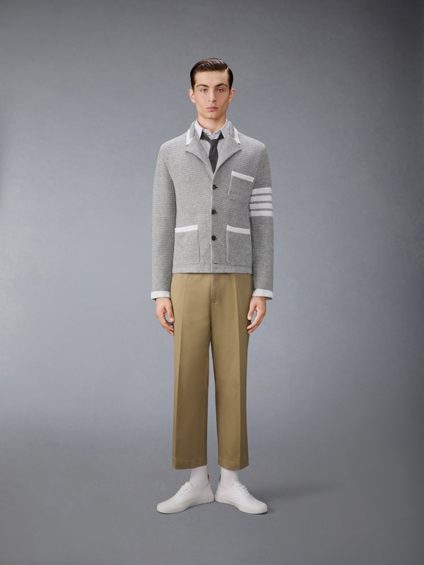 TEXTURED STITCH LINEN 4-BAR CARDIGAN JACKET - image 3