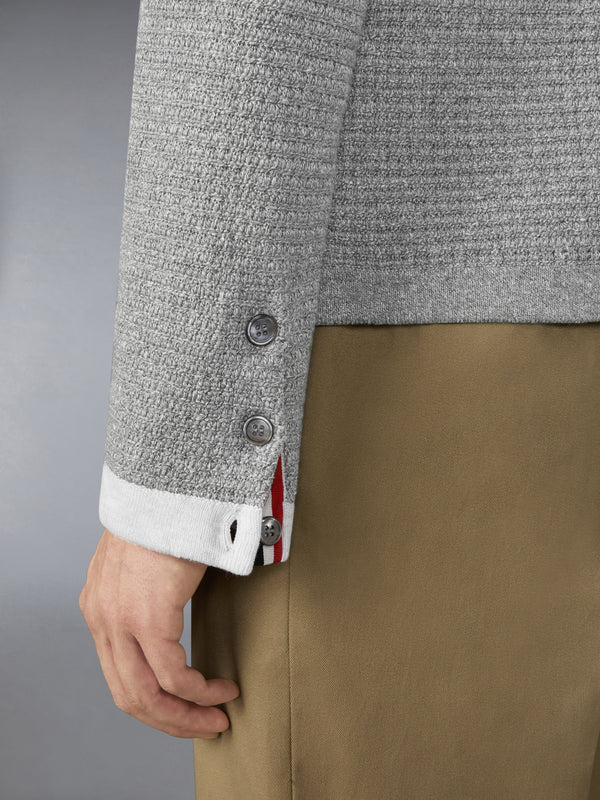 TEXTURED STITCH LINEN 4-BAR CARDIGAN JACKET - image 4