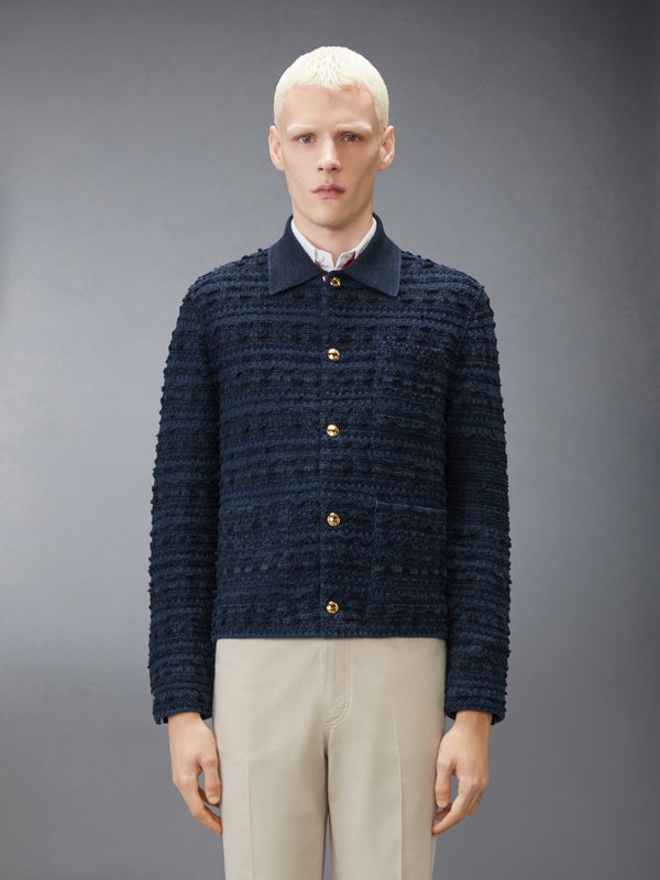 KNIT TWEED 4-BAR UTILITY JACKET - image 1