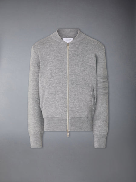 OTTOMAN MILANO STITCH 4-BAR BOMBER JACKET LT GREY