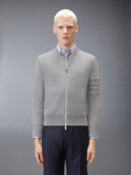 OTTOMAN MILANO STITCH 4-BAR BOMBER JACKET LT GREY
