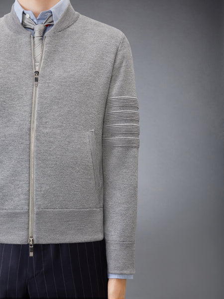 OTTOMAN MILANO STITCH 4-BAR BOMBER JACKET LT GREY