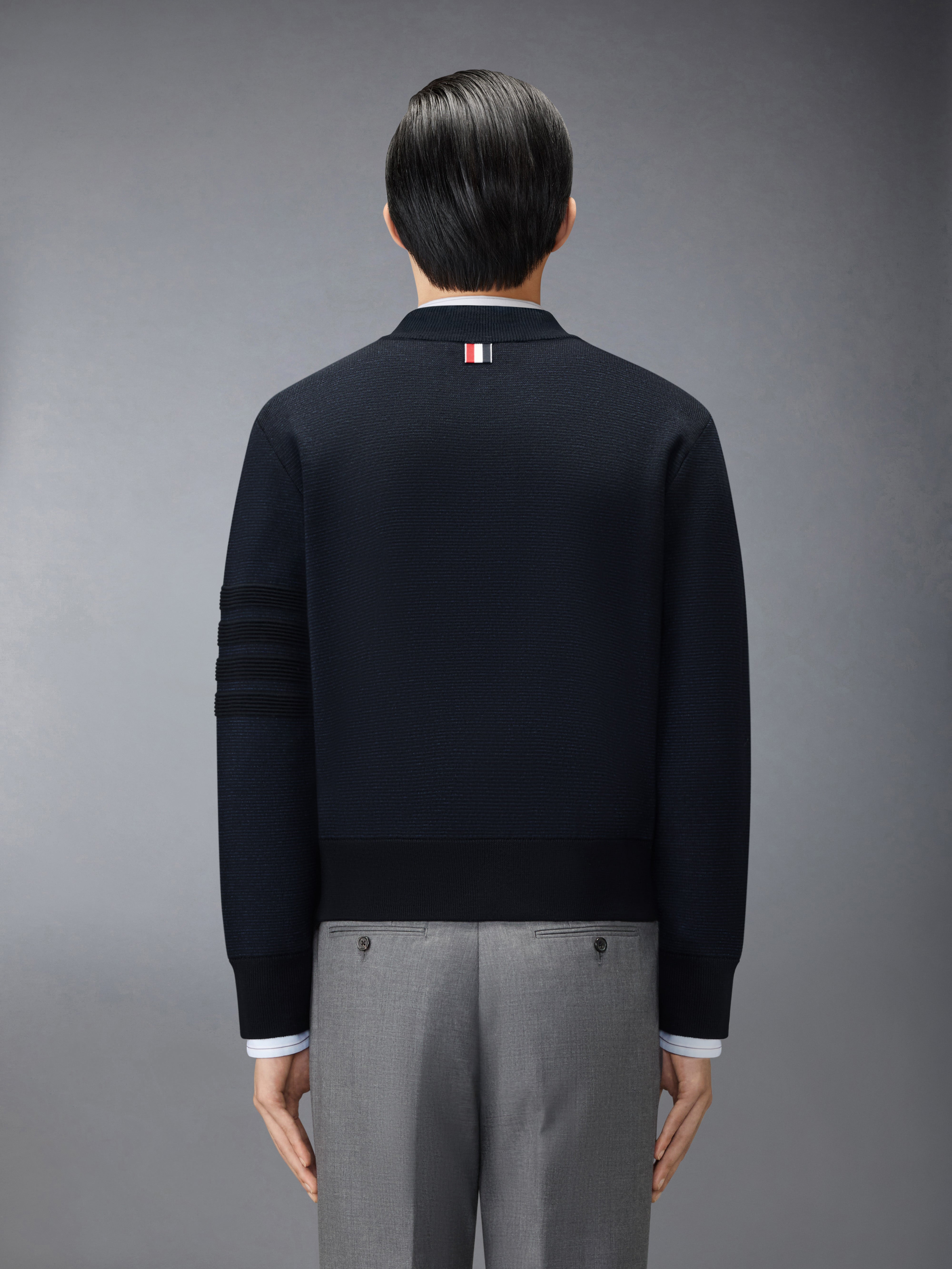 Ottoman Milano Stitch 4-Bar Bomber Jacket | Thom Browne