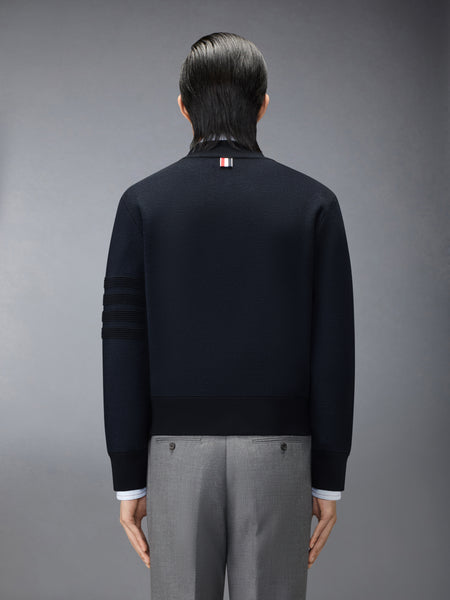 OTTOMAN MILANO STITCH 4-BAR BOMBER JACKET NAVY
