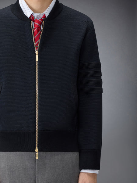 OTTOMAN MILANO STITCH 4-BAR BOMBER JACKET NAVY
