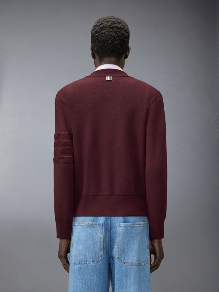 OTTOMAN MILANO STITCH 4-BAR BOMBER JACKET BURGUNDY