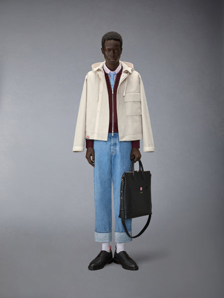 OTTOMAN MILANO STITCH 4-BAR BOMBER JACKET BURGUNDY