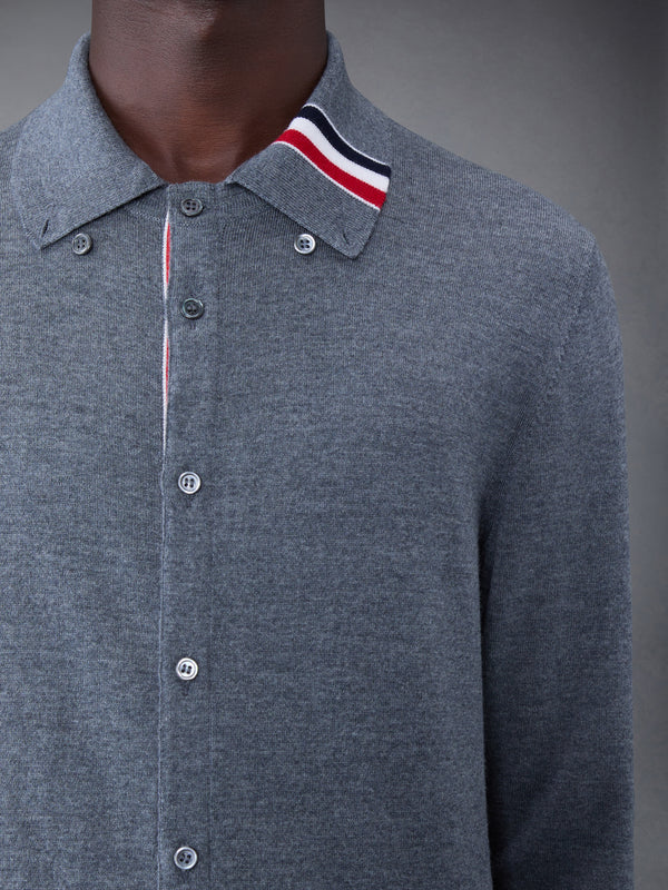 Merino Jersey Stripe Long Sleeve Shirt