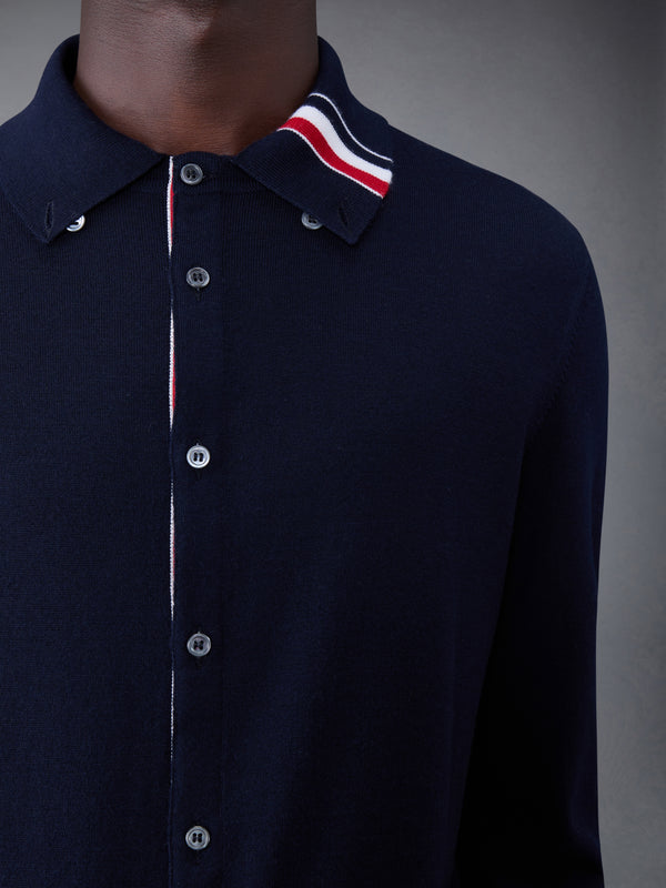 MERINO JERSEY STRIPE INTARSIA SHIRT - image 5