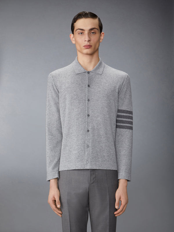 CASHMERE JERSEY STITCH 4-BAR SHIRT - image 1