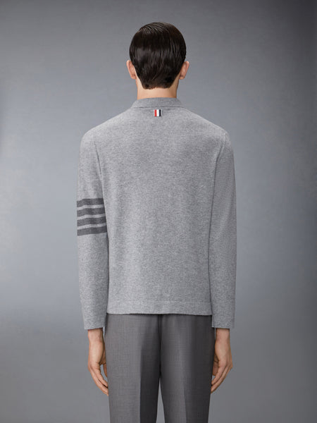 カシミアジャージーステッチ4BARシャツ ライト グレー