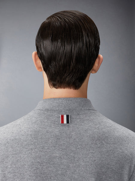 カシミアジャージーステッチ4BARシャツ ライト グレー