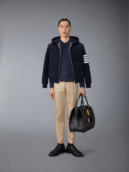 カシミアジャージーステッチ4BARシャツ ネイビー