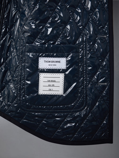 カシミアジャージーステッチ4BARシャツ ネイビー