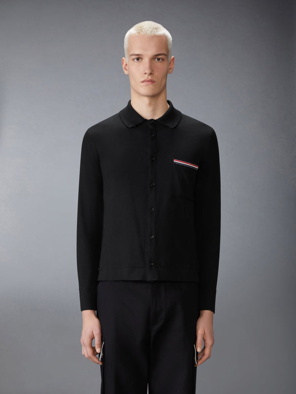 MERINO WOOL JERSEY STITCH LONG SLEEVE SHIRT - image 1