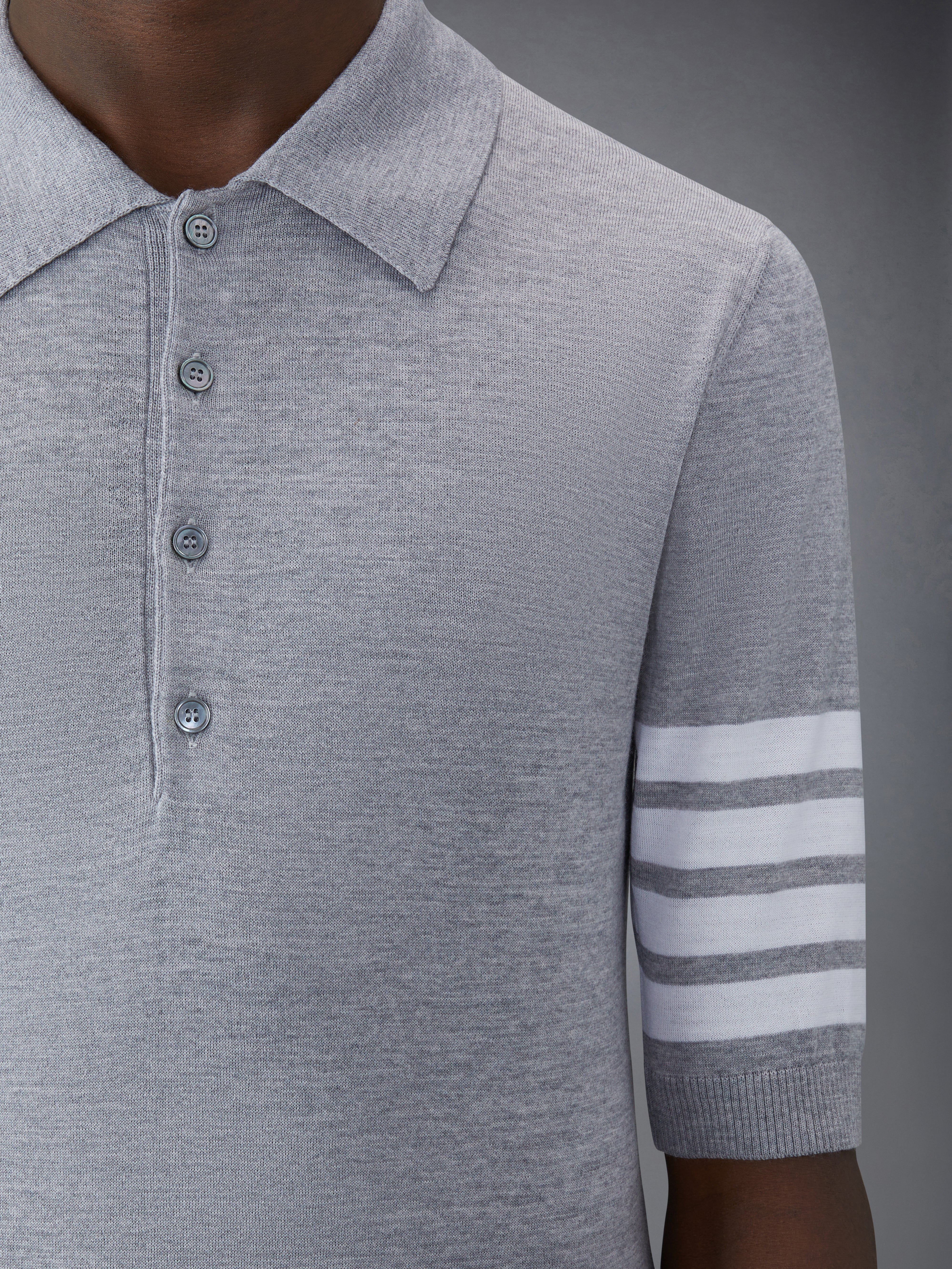 メリノウール 4-BAR ポロシャツ | Thom Browne